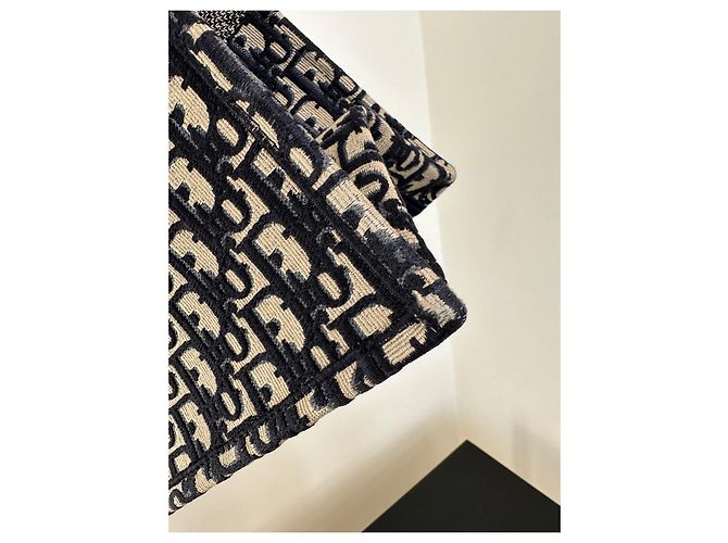 Dior Book Tote Tasche Blau Stoff - Ansicht 8