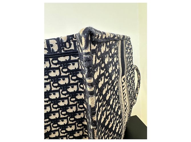 Dior Book Tote Tasche Blau Stoff - Ansicht 9