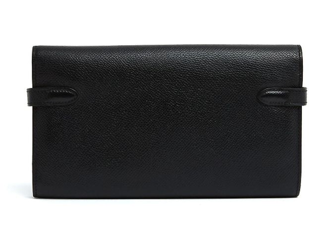 Hermès 2010 Kelly Schwarze Epsom Leder Geldbörse Clutch - Ansicht 3