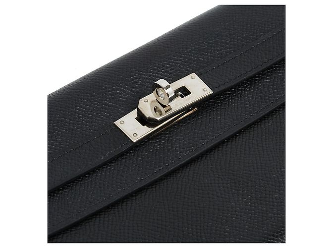 Hermès 2010 Kelly Schwarze Epsom Leder Geldbörse Clutch - Ansicht 5
