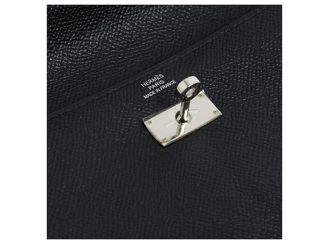 Hermès 2010 Kelly Schwarze Epsom Leder Geldbörse Clutch - Ansicht 6