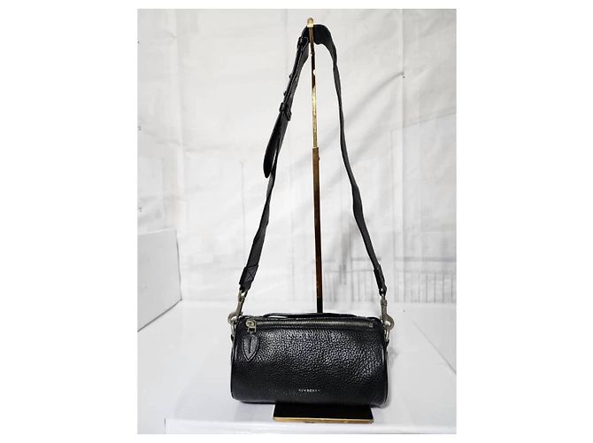 Sac Barrel en cuir de veau noir BURBERRY - vue 11