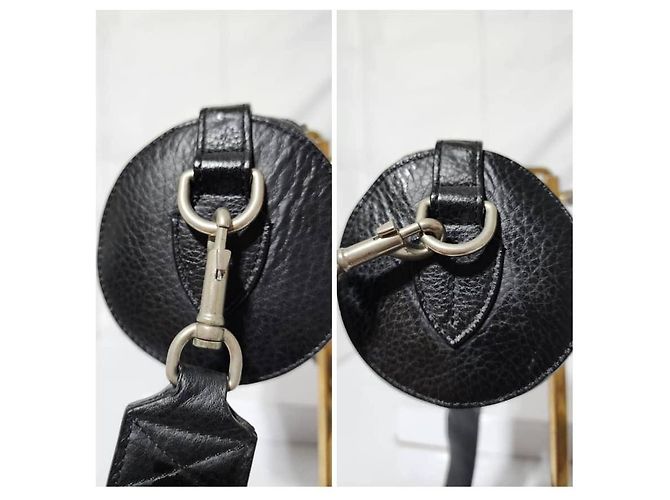 Sac Barrel en cuir de veau noir BURBERRY - vue 12