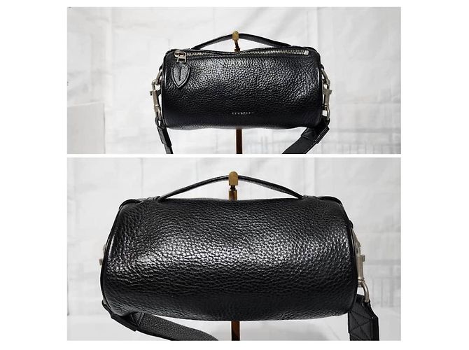 Sac Barrel en cuir de veau noir BURBERRY - vue 14