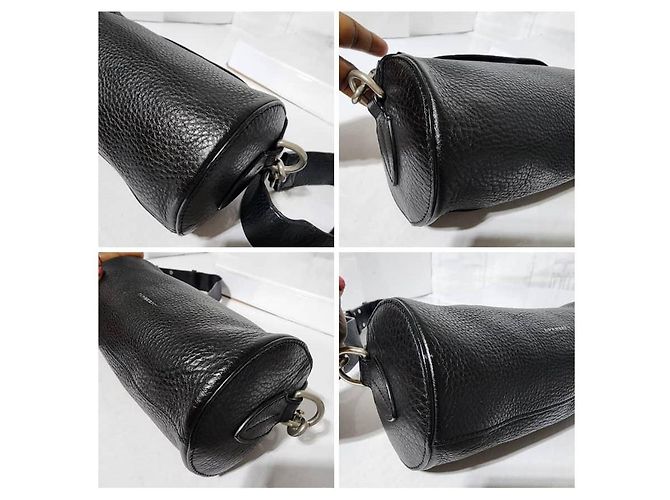 Sac Barrel en cuir de veau noir BURBERRY - vue 17