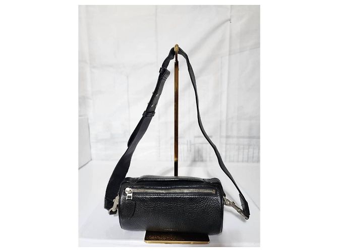 Sac Barrel en cuir de veau noir BURBERRY - vue 4