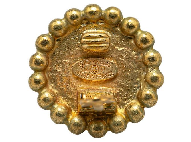 Orecchini a clip placcati in oro Chanel Coco Mark D'oro - vista 3