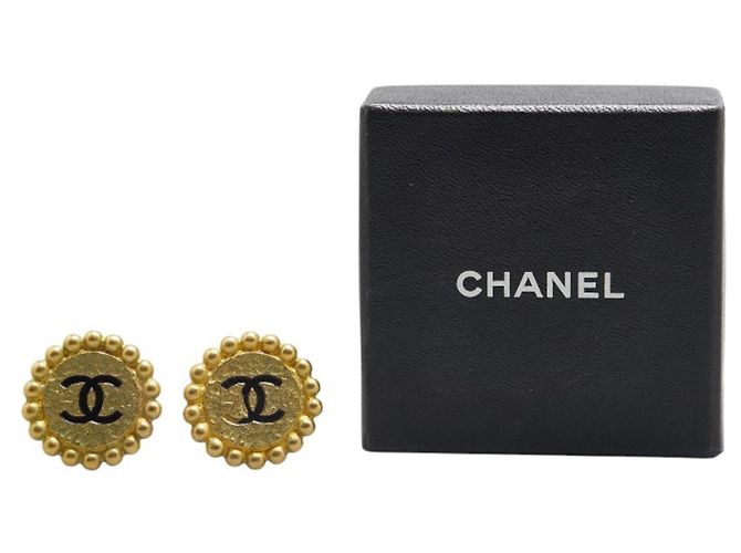 Orecchini a clip placcati in oro Chanel Coco Mark D'oro - vista 4
