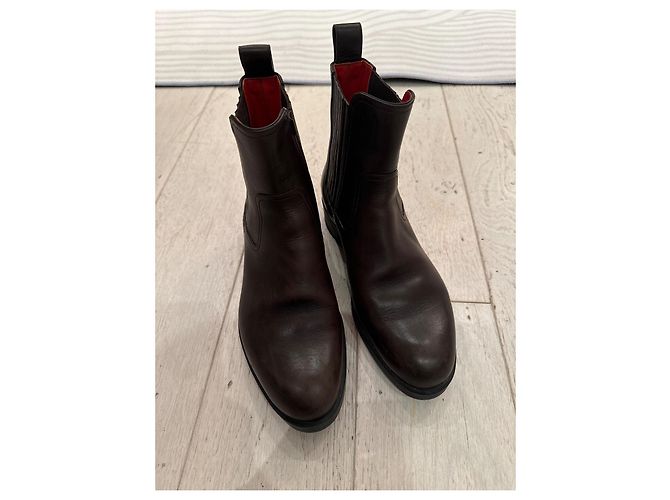Botas Hermès Kross de piel marrón oscuro - vista 2