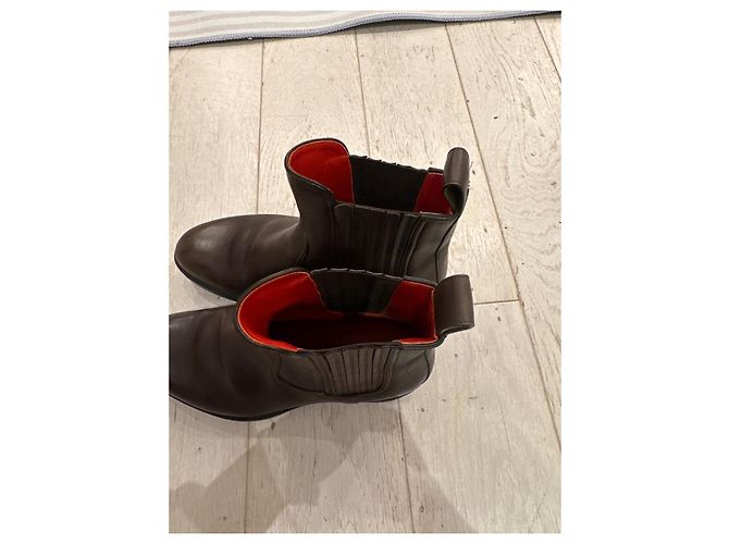 Botas Hermès Kross de piel marrón oscuro - vista 3