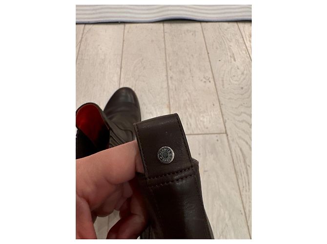 Botas Hermès Kross de piel marrón oscuro - vista 5