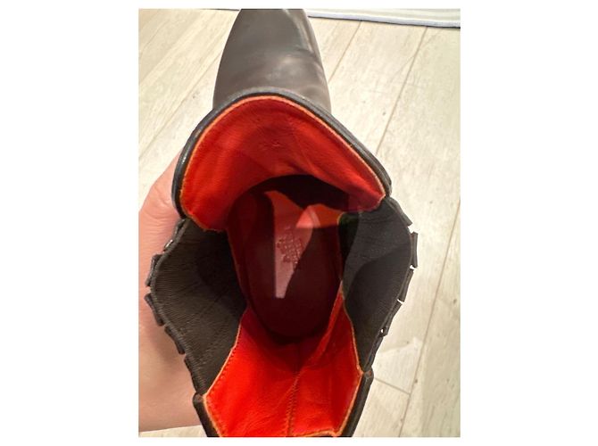 Botas Hermès Kross de piel marrón oscuro - vista 6