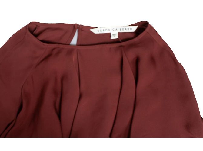 Veronica Beard, Rüschenshirt in Rostfarbe Braun Rot - Ansicht 7