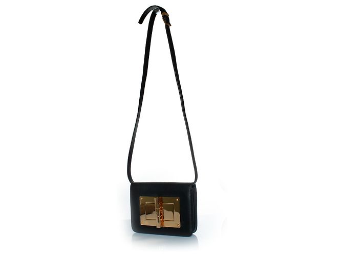 Borsa a tracolla Natalia di Tom Ford in nero D'oro - vista 3