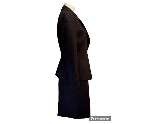 Completo gonna e giacca in lana nera Thierry Mugler Nero - vista 3