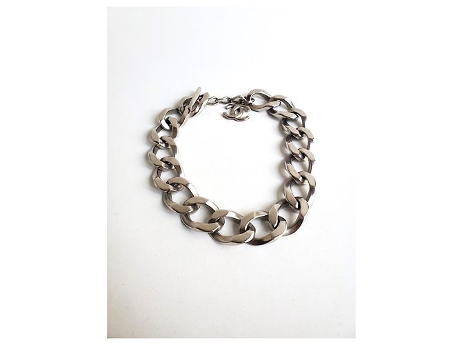 Choker Chanel in metallo argento Silver hardware - vista 2