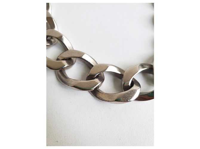 Choker Chanel in metallo argento Silver hardware - vista 4