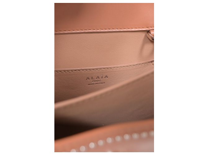 Alaïa Borsa Alaia Leonie in pelle marrone Rosso - vista 12