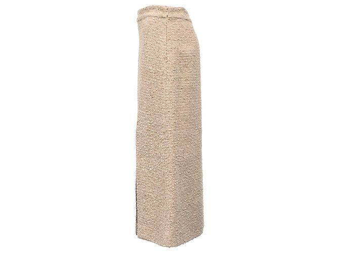 Falda midi de cintura alta Etro en tweed beige - vista 2