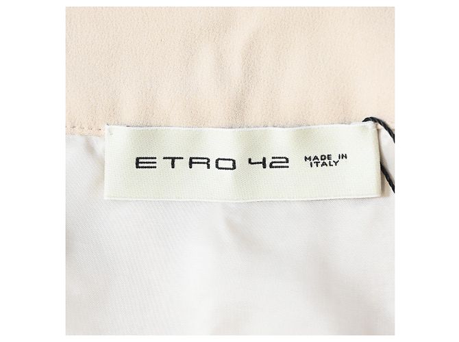 Falda midi de cintura alta Etro en tweed beige - vista 4