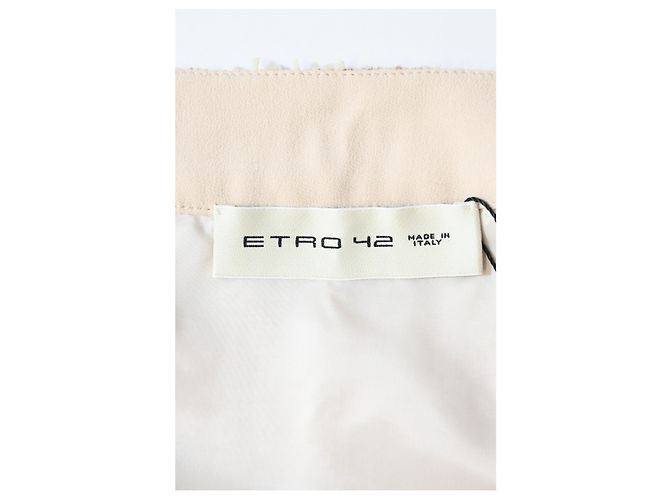Falda midi de cintura alta Etro en tweed beige - vista 8