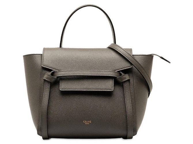 Belt Bag Céline Borsa a mano in pelle Celine Nano Belt Grigio - vista 2