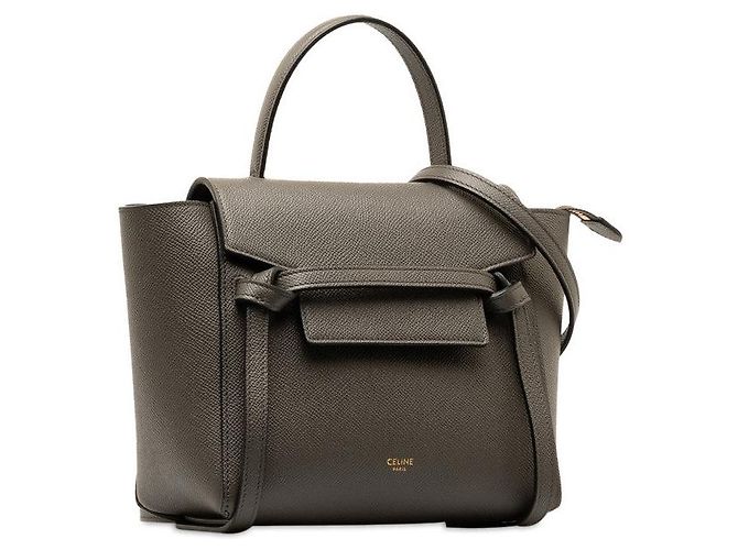 Belt Bag Céline Borsa a mano in pelle Celine Nano Belt Grigio - vista 3