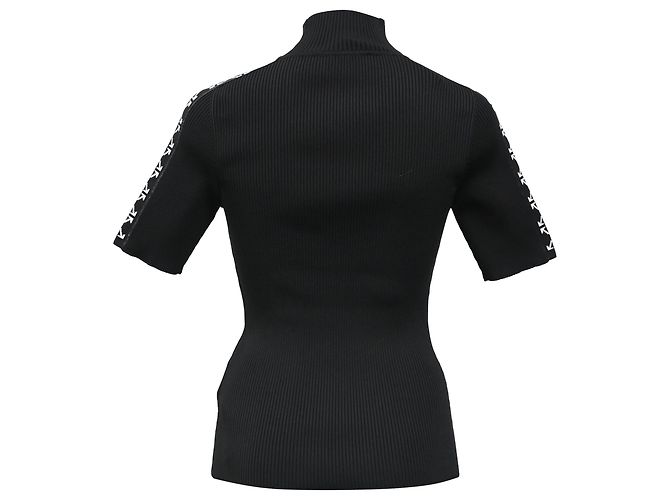 Off White Off-White Bold Arrow Band Turtleneck Top in Black Polyester - view 3