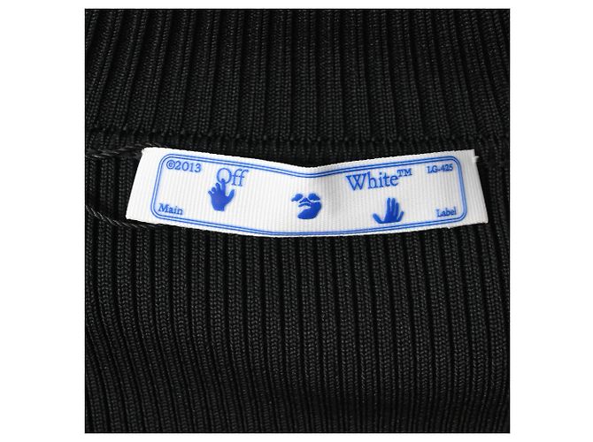 Off White Off-White Bold Arrow Band Turtleneck Top in Black Polyester - view 4