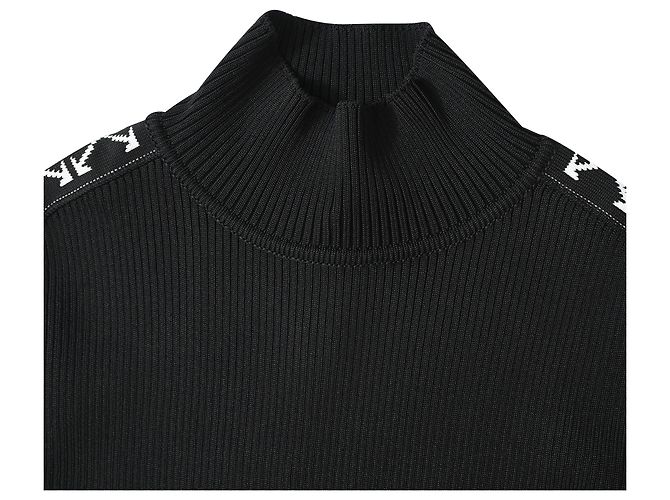 Off White Off-White Bold Arrow Band Turtleneck Top in Black Polyester - view 5