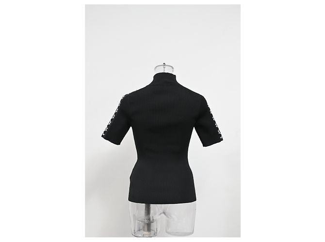Off White Off-White Bold Arrow Band Turtleneck Top in Black Polyester - view 8