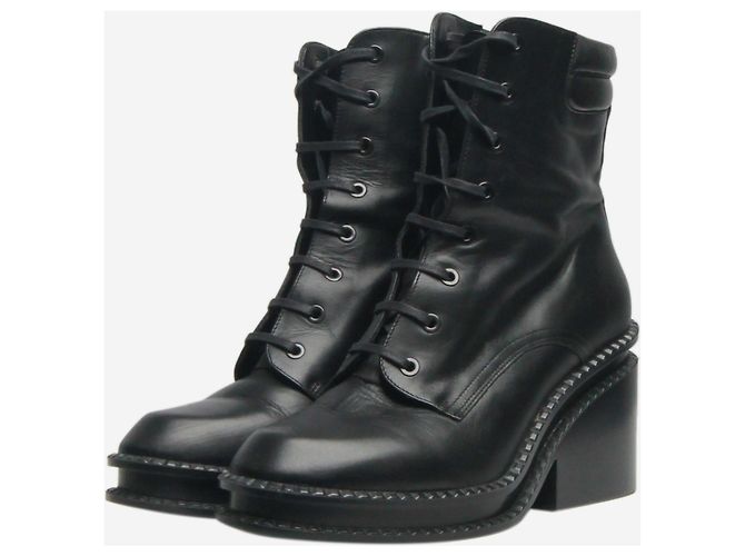 Robert Clergerie Bottes noires à lacets - taille EU 40 - vue 2