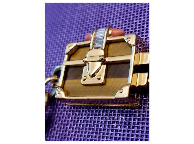 Pulsera Petit Malle Louis Vuitton Dorado Marrón claro - vista 7