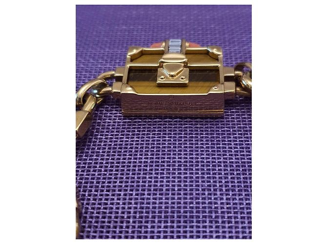 Pulsera Petit Malle Louis Vuitton Dorado Marrón claro - vista 8