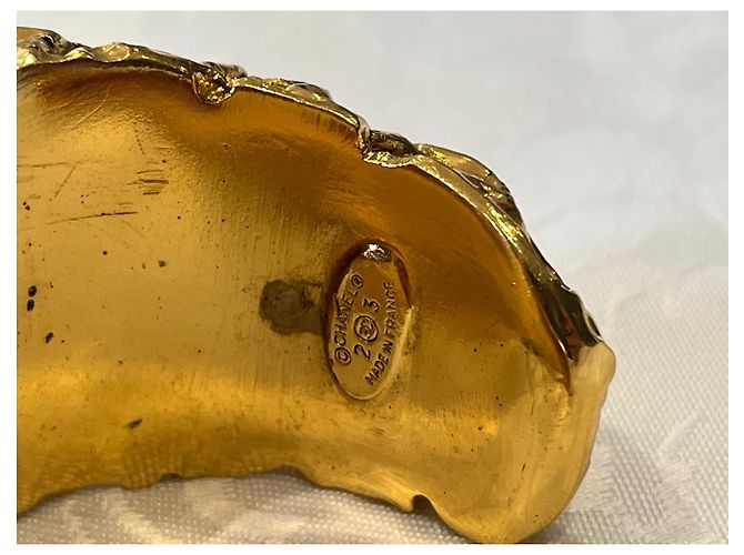 Bracciale a manica vintage di Chanel D'oro - vista 5