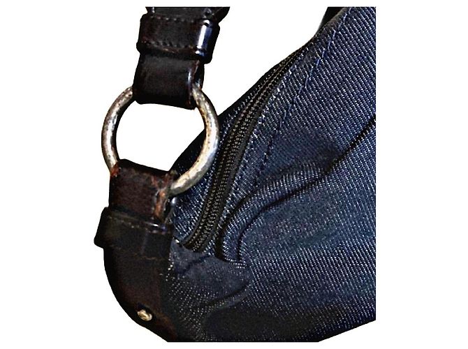 Yves Saint Laurent Borsa Mombasa in denim autentica YSL Tom Ford rara e grande Blu - vista 2