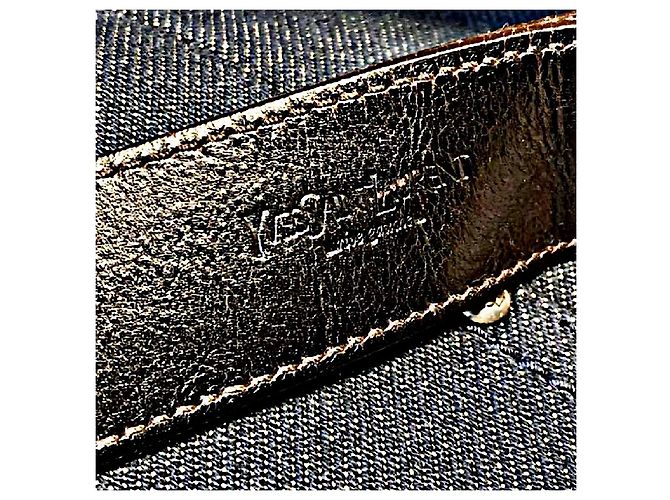 Yves Saint Laurent Borsa Mombasa in denim autentica YSL Tom Ford rara e grande Blu - vista 6
