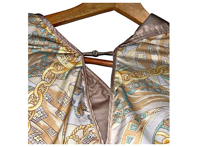 Autre Marque Poncho Vintage Autentico Celine Archive con Catena e Logo Beige - vista 6
