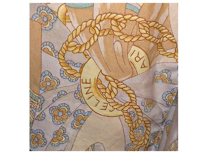 Autre Marque Poncho Vintage Autentico Celine Archive con Catena e Logo Beige - vista 7