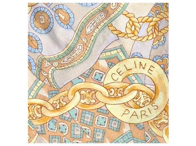 Autre Marque Poncho Vintage Autentico Celine Archive con Catena e Logo Beige - vista 8