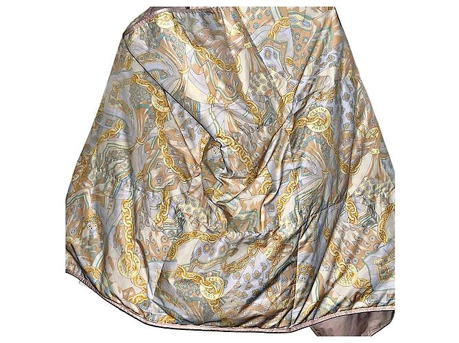 Autre Marque Poncho Vintage Autentico Celine Archive con Catena e Logo Beige - vista 9