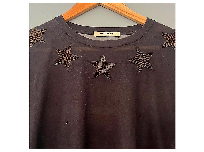 T-shirt Authentic Givenchy 12 AW Riccardo Tisci Nero Uccelli del Paradiso Stelle - vista 2