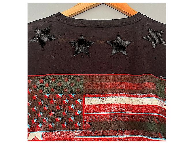 T-shirt Authentic Givenchy 12 AW Riccardo Tisci Nero Uccelli del Paradiso Stelle - vista 7