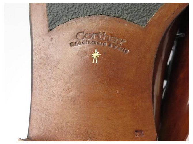 NOVE SCARPE CORTHAY CASANOVA 11 44 OXFORD CUOIO PATINATO MARRONE - vista 6