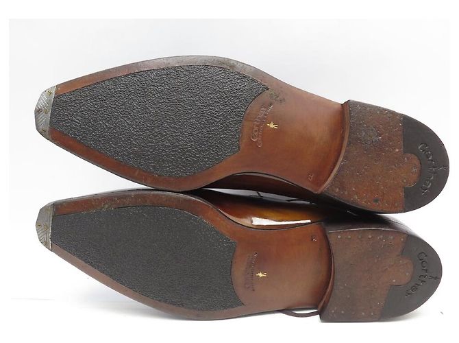 NOVE SCARPE CORTHAY CASANOVA 11 44 OXFORD CUOIO PATINATO MARRONE - vista 9