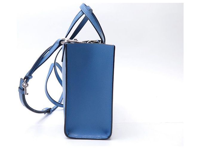 BORSA IN PELLE BLU MARC JACOBS MINI GRIND M0015685 - vista 3