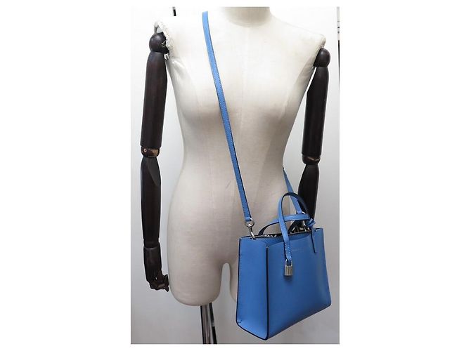 BORSA IN PELLE BLU MARC JACOBS MINI GRIND M0015685 - vista 7