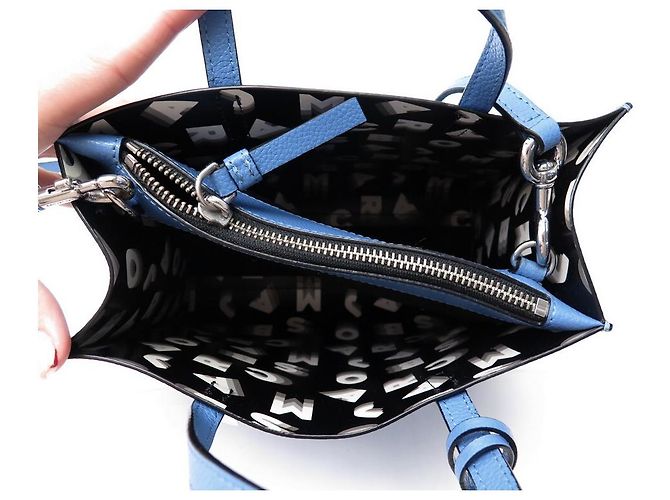 BORSA IN PELLE BLU MARC JACOBS MINI GRIND M0015685 - vista 8