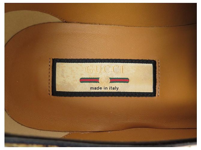 NEUF CHAUSSURES GUCCI 725804 MOCASSINS A PAMPILLES PYTHON 7.5 41.5 LOAFERS - vue 8
