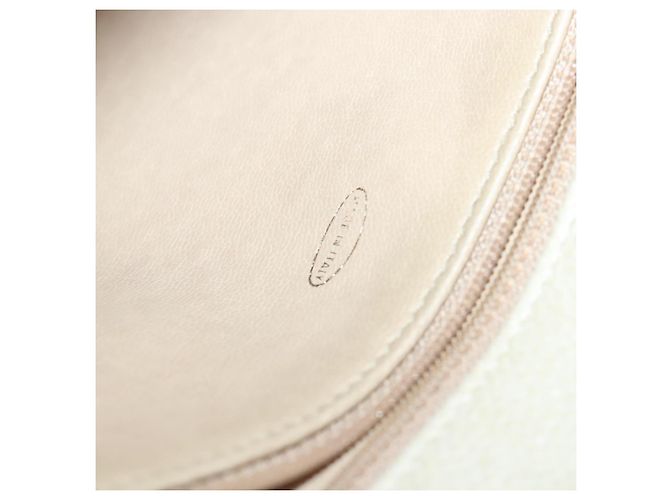 CHANEL Sac à épaule Matelassé Chaîne Cuir Caviar Beige CC Auth bs18887 - vue 18